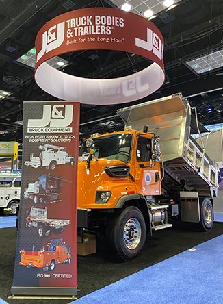 J&J Truck Bodies and Trailers trade show exhibit